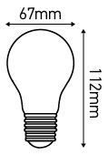 Ecowatts - Standard A60 Filament LED 8W E27 2700K 980Lm Claire (998638)