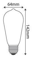 Edison Filament LED 4W E27 2300K 350Lm Dimmable Claire (715994)