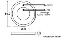 Element piezo 30vca 0.5-20hz 75db ø 50mm (TV4)