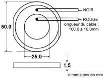 Element piezo 30vca 0.5-20hz 75db &oslash; 50mm (TV4)