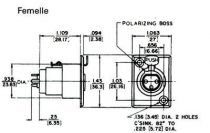 Embase audio femelle 5pts 27x36