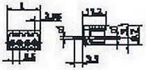 Embase connection ci male verticale 2 poles