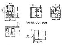 Embase male clipsable pour chassis - avec porte-fusible (PSCM2A)