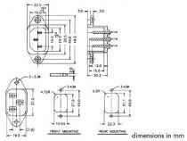 Embase male pour chassis 6a/250v (PSCM1)