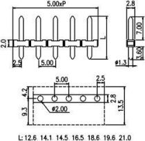 Embase picot 2p p5 p/ci