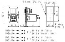 Embase polysnap verticale /2pt+t/ porte fusible interrupteur bipolaire