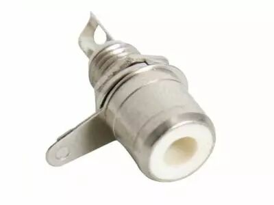 Embase rca femelle - nickelee - blanc (CA055W)