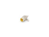 Embase rca femelle - nickelee - jaune (CA055HY)