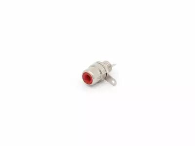Embase rca femelle - nickelee - rouge (CA055HR)