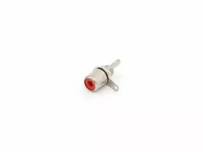 Embase rca femelle - nickelee - rouge (CA055R)