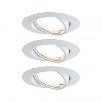 Enc Base Coin LED orientable 3x5W 230 V 51mm blanc/métal (93423)