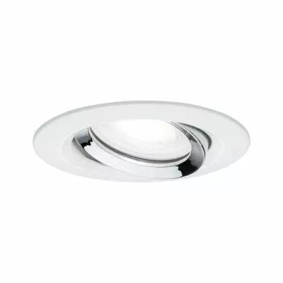 Enc Nova Plus IP65 orientable 1x6W 230V 4000K GU10 51mm Blanc d�poli/alu zinc (93673)