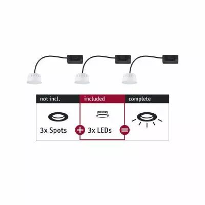 Encastr� Choose 3 Coin non-grd 6W 470lm 2700K 230V 51mm (92472)