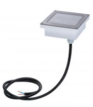 Encastré de sol LED Brick Blanc chaud IP67 100x100mm 3000K 0,8W 80lm 230V Alu/Gris Métal/Acier inoxydable (94336)