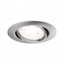 Encastré LED Base rond max. 10x10W GU10 Acier brossé (93399)