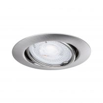 Encastré LED Base rond max. 10x10W GU10 Acier brossé (93399)