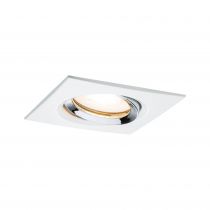 Encastré LED Nova IP65 carré 7 W GU10 Kit unitaire orientable Blanc / Chrome (92904)