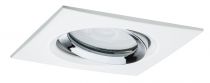 Encastré LED Nova IP65 carré max. 35W Kit unitaire orientable Blanc / Chrome (93664)