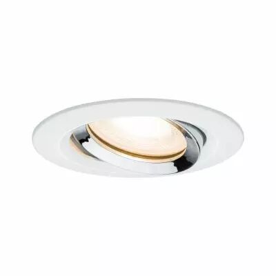 Encastr� LED Nova IP65 rond 7 W GU10 Kit unitaire orientable Blanc / Chrome (92903)