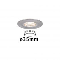 Encastré LED Nova mini fixe IP44 1x4W 2700 K Acier brossé 230V (94300)