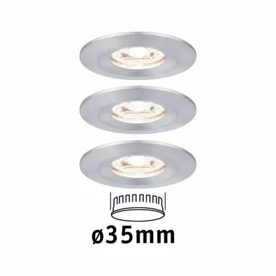 Encastr� LED Nova mini fixe IP44 3x4W 2700 K Alu tourn� 230V (94305)