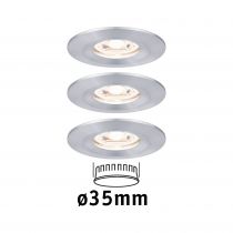 Encastré LED Nova mini fixe IP44 3x4W 2700 K Alu tourné 230V (94305)