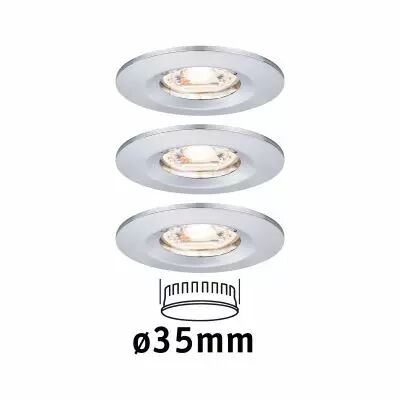 Encastr� LED Nova mini fixe IP44 3x4W 2700 K Chrome 230V (94303)
