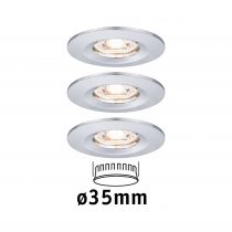 Encastr LED Nova mini fixe IP44 3x4W 2700 K Chrome 230V (94303)