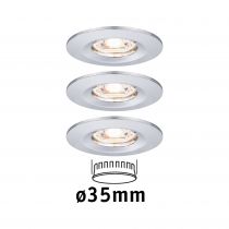 Encastré LED Nova mini fixe IP44 3x4W 2700 K Chrome 230V (94303)