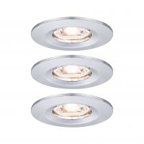 Encastré LED Nova mini fixe IP44 3x4W 2700 K Chrome 230V (94303)