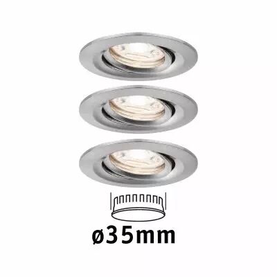Encastr� LED Nova mini orientable 3x4W 2700 K Acier bross� 230V (94295)