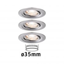 Encastré LED Nova mini orientable 3x4W 2700 K Acier brossé 230V (94295)