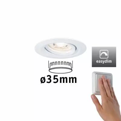 Encastr� LED Nova mini Plus EasyDim orientable 1x4,2W 2700 K Blanc d�poli 230V (92970)
