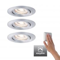 Encastré LED Nova mini Plus EasyDim orientable 3x4,2W 2700 K Alu 230V (92975)