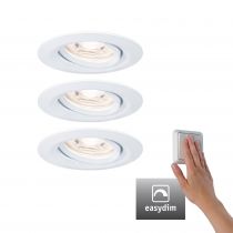 Encastré LED Nova mini Plus EasyDim orientable 3x4,2W 2700 K Blanc dépoli 230V (92971)