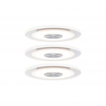 Encastré LED Whirl rond 5,5W Alu Satin Kit de 3 à intensité variable\n (92907)