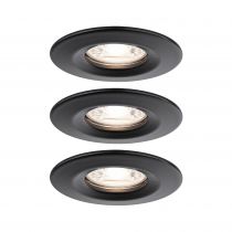 Encastré Nova mini Coin rond fixe LED 3x4W 310lm Noir dép/Alu (93084)