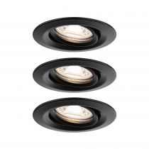 Encastré Nova mini Coin rond orientable LED 3x4W 310lm Noir dép/Alu (93083)