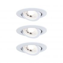 Encastrés LED kit de 3 orientable gradable 3 niv.3x6W 3000 K Blanc (92985)