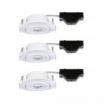 Encastrés LED kit de 3 orientable gradable 3 niv.3x6W 3000 K Blanc (92985)