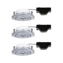 Encastrés LED kit de 3 orientable gradable 3 niv.3x6W 3000 K chrome mat (92986)