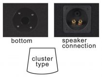 Enceinte sono noire trapezoidale 2 voies, grille 8 / 300w (VDSG8)