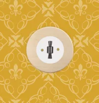 Enjoliveur blanc + poignée patinée OBZ (DSR 00-01-1-03-0-0-00)