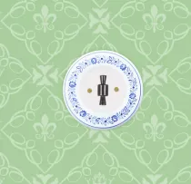 Enjoliveur blanc + poignée patinée OBZ (DSR 00-01-1-03-0-0-00)