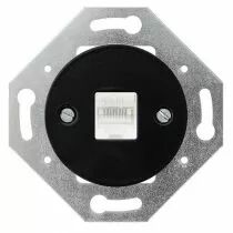 Enjoliveur pour prise RJ45 noir (DSR 93-94-0-00-0-0-00)