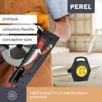 Enrouleur de c&acirc;ble 10 m - 3g1.5 - 4 prises (ECR10-G)