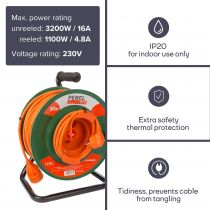 ENROULEUR POUR JARDIN 50 m - 3G1.5 (EGCR50N2)