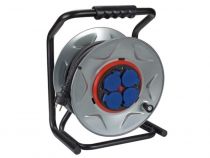 Enrouleur professionnel avec système anti-rotation - câble en néoprène - 40 m - 3g2.5 - 4 prises (ECR40NP25A-G)