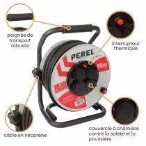 ENROULEUR PROFESSIONNEL N&Eacute;OPR&Egrave;NE - 40 m - 3G2.5 - 4 PRISES (ECR40NP25N)