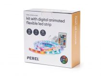 ENSEMBLE DE FLEXIBLE LED ANIMÉ, CONTRÔLEUR ET ALIMENTATION - RVB - 150 LED - 5 m - 12 VCC